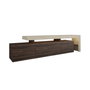 Hanah Home Soporte para TV Travertino y Nogal con Luces LED